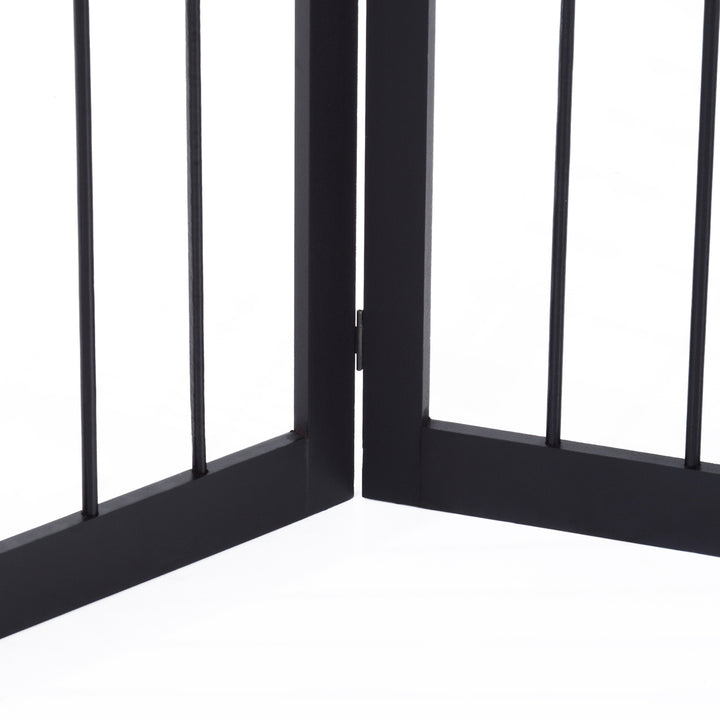 Barreira de Segurança Dobrável de 3 Painéis Portátil para Animais de Estimação 160x76 cm para Portas Escadas Corredores Castanho
