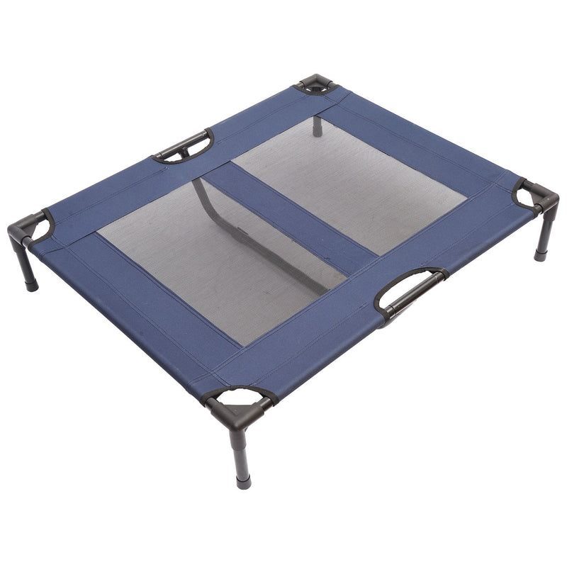 Cama de animal de estimação ou cachorro para terraço e jardim ao ar livre - Azul - 91,5x76,2x18 cm