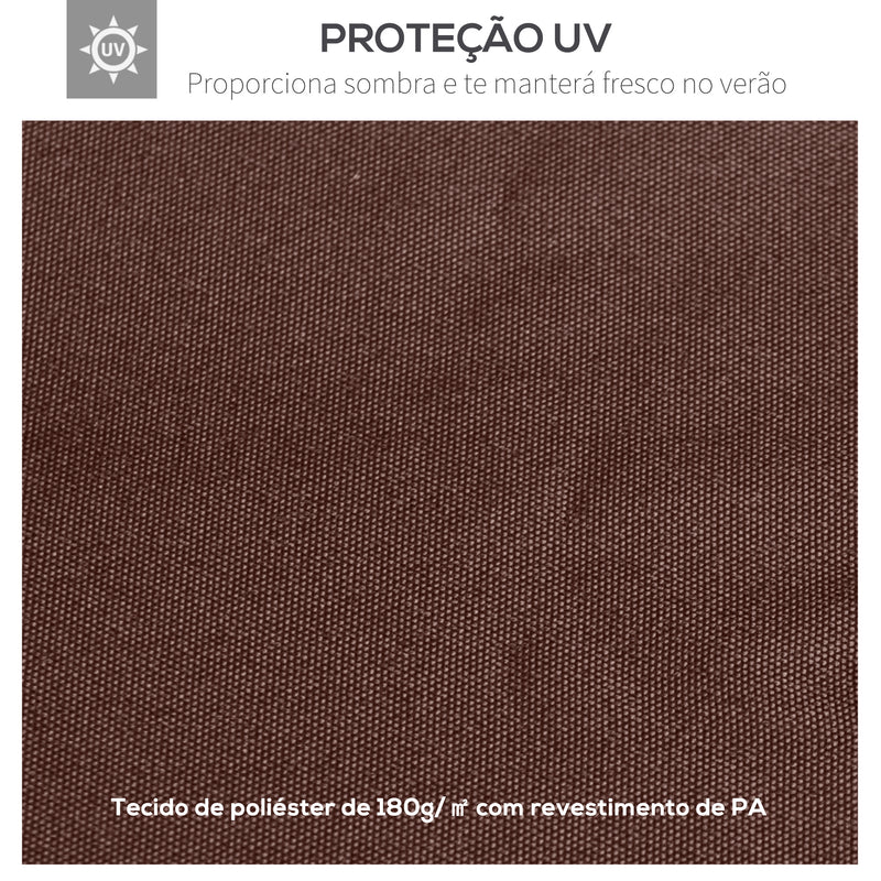 Toldo de substituição de 3 x 3 m para barraca de jardim gazebo ao ar livre com 8 orifícios de drenagem e ventilação marrom