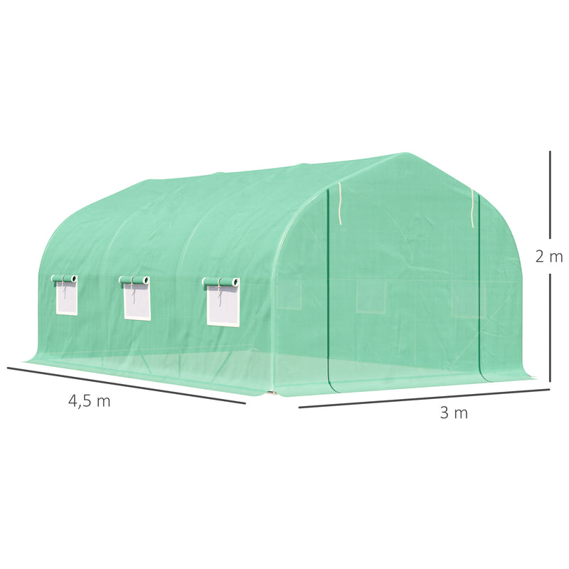 Estufa de jardim ou Terraço para cultivo de Plantas e Sementes – Cor verde - 450x300x200 cm