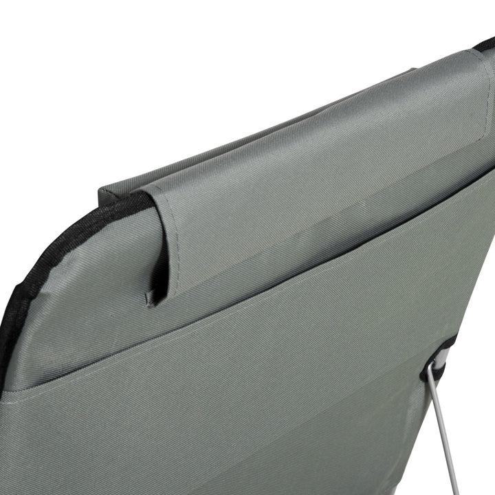 Conjunto de 2 Esteiras de Praia Dobráveis 124x53x50cm com Encosto Ajustável e Apoio para a Cabeça Esteira de Praia Tecido Oxford Aço com Bolsa de Transporte Cinza
