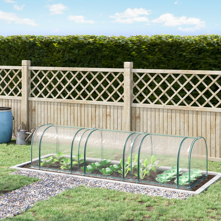 Estufa para Jardim, Terraço Cultivo de Plantas Estufa de Jardim Caseiro, tipo Túnel, Moldura de Aço e PVC 350x100x80 cm