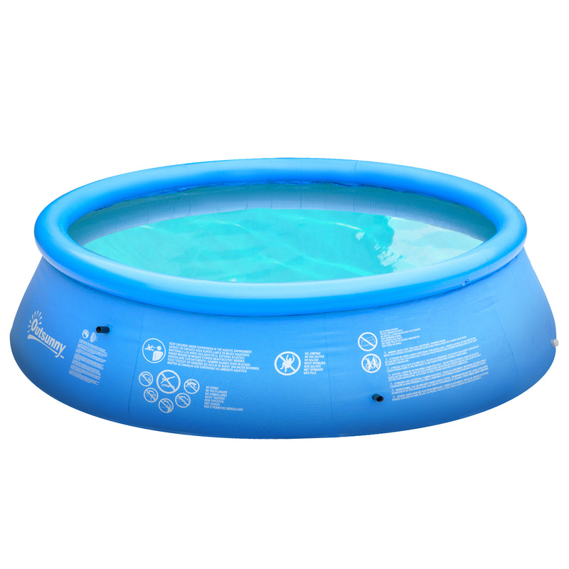 Piscina Inflável Redonda 4.000 Litros Ø274x76cm para 3-4 Pessoas Piscina Insuflável Familiar Adultos e Crianças com Inflador de Mão para Jardim Pátio Exterior Azul