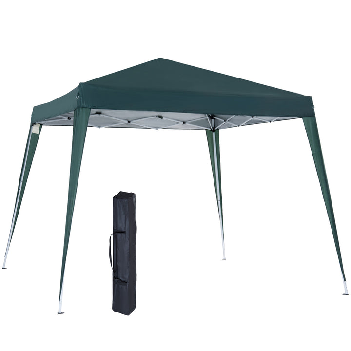 Tenda Dobrável 297x297x250 cm Tenda para Jardim Campismo Festas Eventos Aço e Oxford Verde