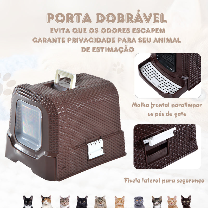 WC Gatos Caixa areia para gato PRO 54 x 42 x 41 cm com acessórios extra