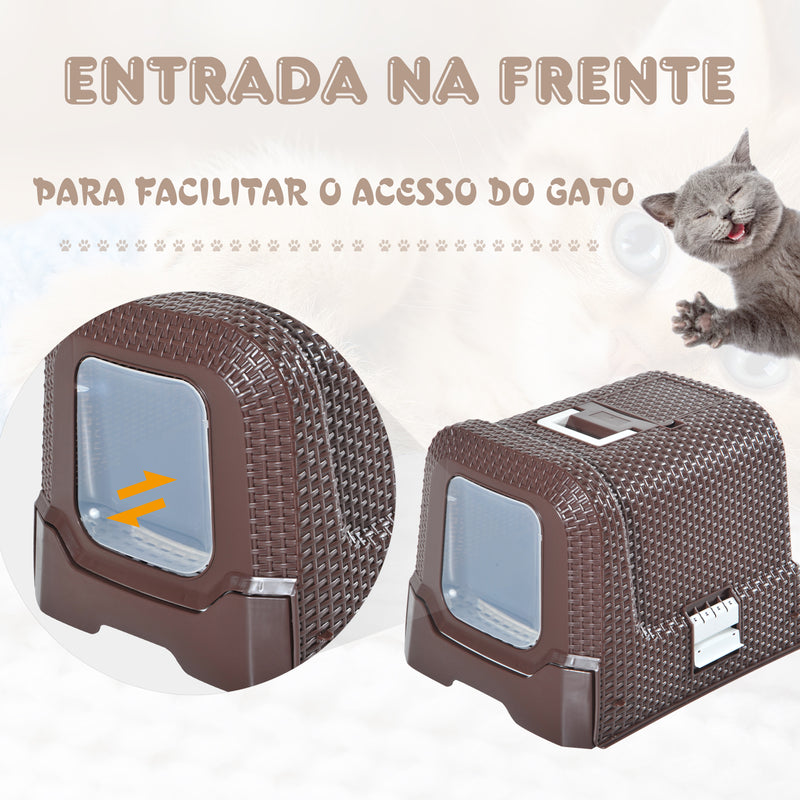 WC Gatos Caixa areia para gato PRO 54 x 42 x 41 cm com acessórios extra