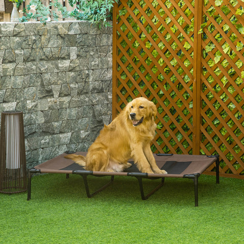 Cama para Animais de estimação Tela Cor de Café 122 x 92 x 23 cm