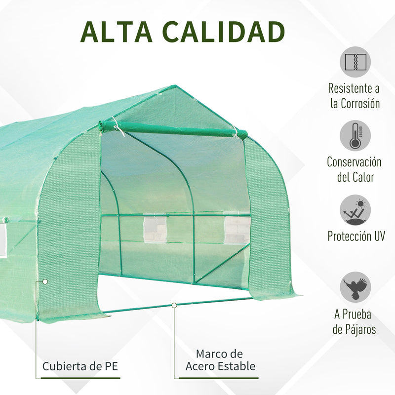 Estufa de Jardim ou Terraço para Cultivo de Plantas e Sementes – Cor verde -600x300x200cm