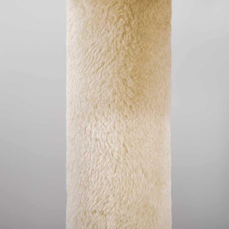 Árvore Arranhador para Gatos de 104 cm Arranhador para Gatos com Plataforma Caverna Postes de Sisal e Bola Suspensa 48x48x104 cm Bege