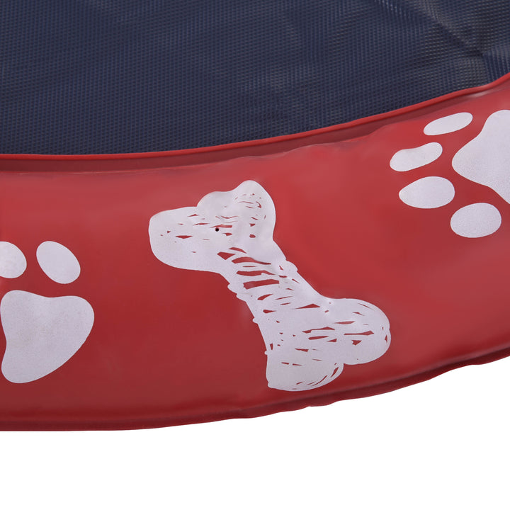 Splash Pad 150 cm Tapete Aquático para Animais de Estimação com Pulverizador de Água Piscina Portátil para Cães Vermelho