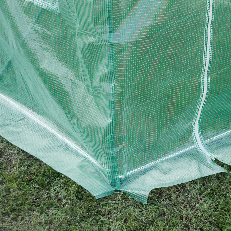 Cobertura de Estufa com 6 Janelas e Porta para Jardim Anti-UV PE 300x200x200 cm Verde