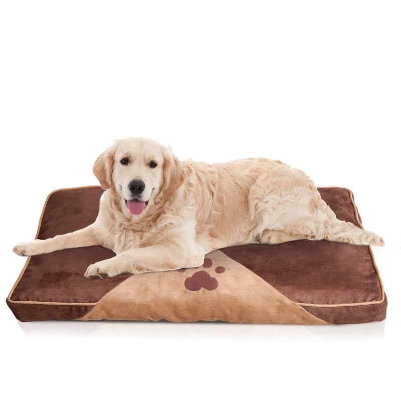 Cama para Animais de Estimação Cama para Cães e Gatos com Capa Removível e Lavável Antiderrapante 100x70cm Marrom