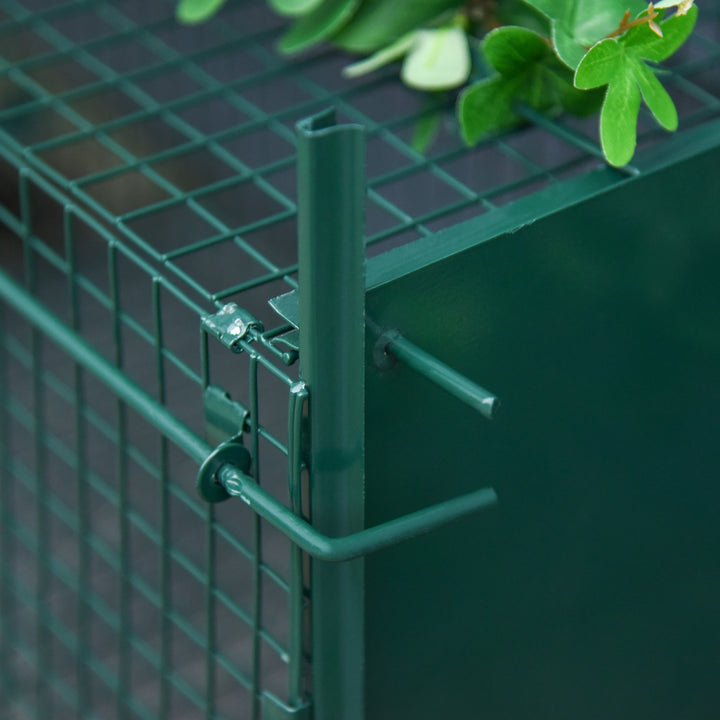 Armadilha com 2 portas para animais vivos Gaiola de captura de metal com alça 100x25x28 cm Verde escuro