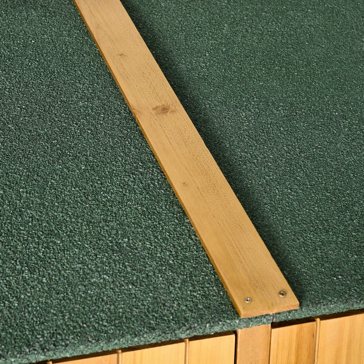Abrigo de Jardim de Madeira 140x75x160cm Galpão para Armazenamento de Ferramentas com Prateleira Móvel e Ganchos Madeira Natural
