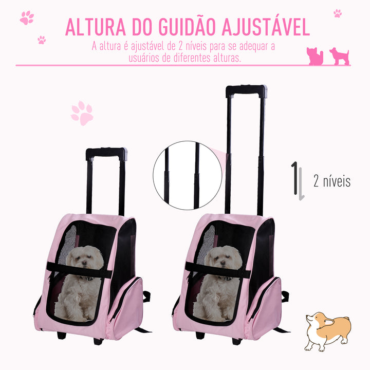 Mochila Carrinho de transporte Carrinho Cão 2 em 1 Mochila Carrinho 36 x 30 x 49 cm Animais de estimação Cão Gato