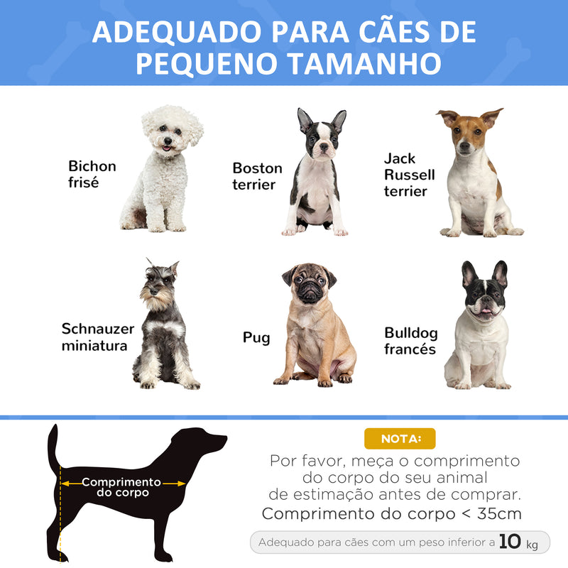 Cama Elevada para Cães Cama Elevada para Animais de Estimação Pequenos e Médios com Almofada Lavável Carga Máxima 8kg para Interior Exterior 70x40x25cm Cinza