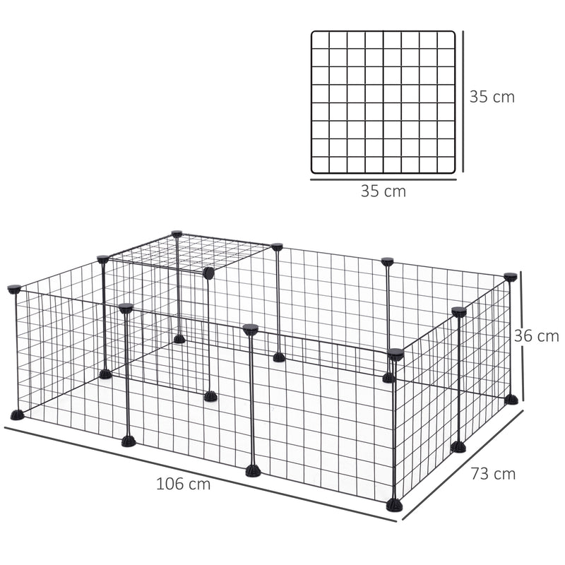 Cerca de metal para animais de estimação 106x73x36cm