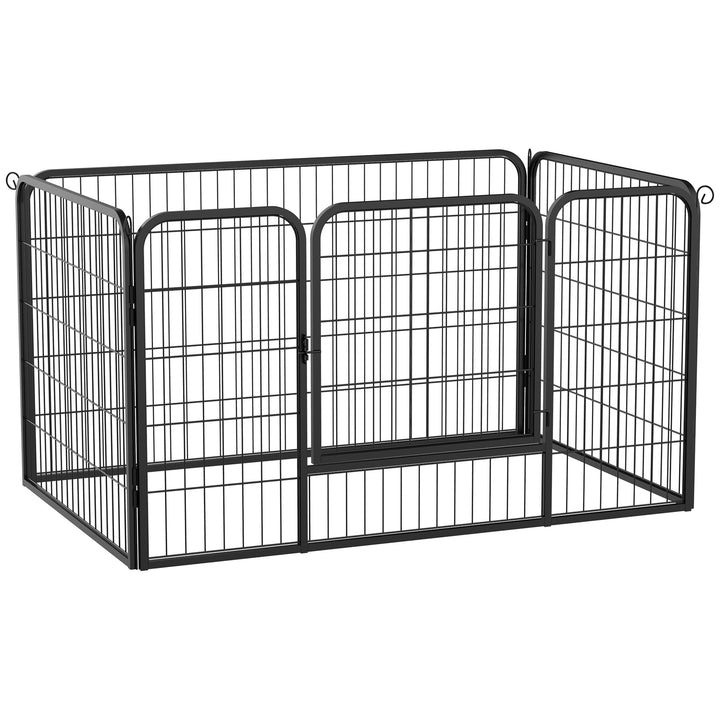 Parque para animais de estimação Estrutura Metálica Ferro Galvanizado125 x 80 x 70 cm Preto