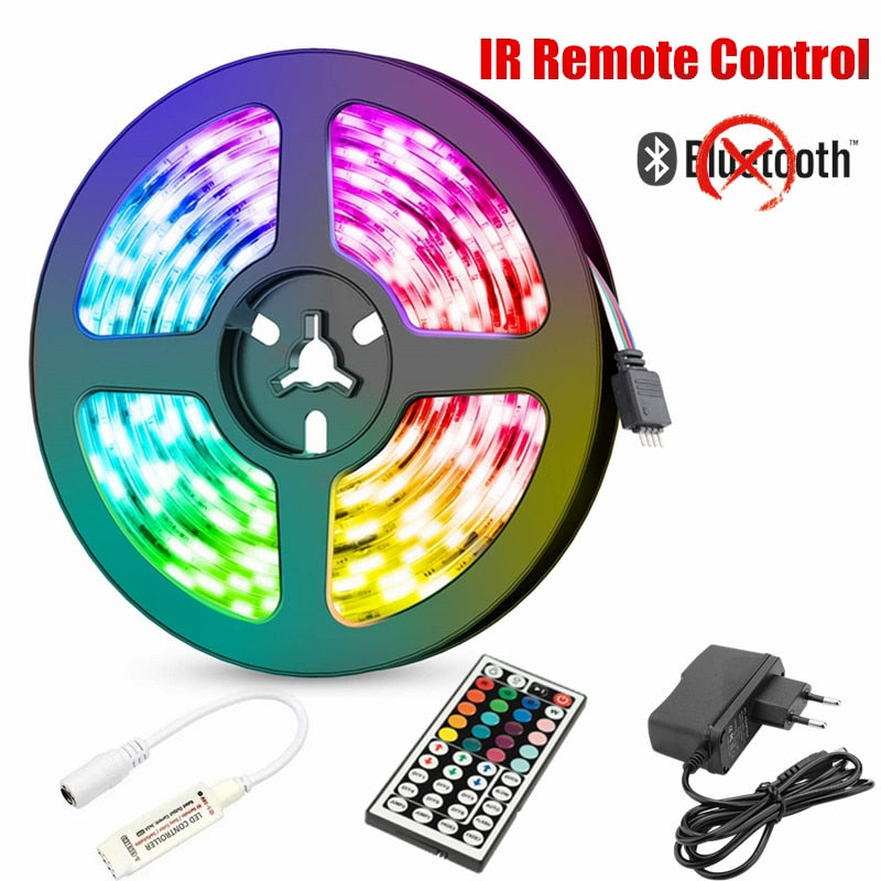 LED Light Strips Bluetooth WIFI Controller Flexible RGB 5050 Decoration BackLight Lamp Night Light Luminous String For Bedroom