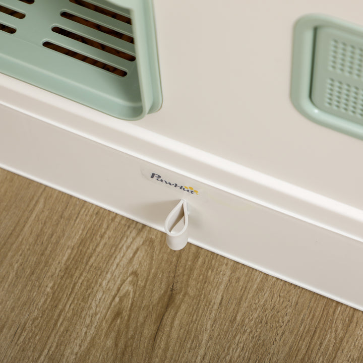 Caixa de Areia Fechada para Gatos Caixa de Areia para Gatos com Bandeja Amovível Entrada com Cortina Pá e Filtro Desodorizante 50x40x40 cm Branco