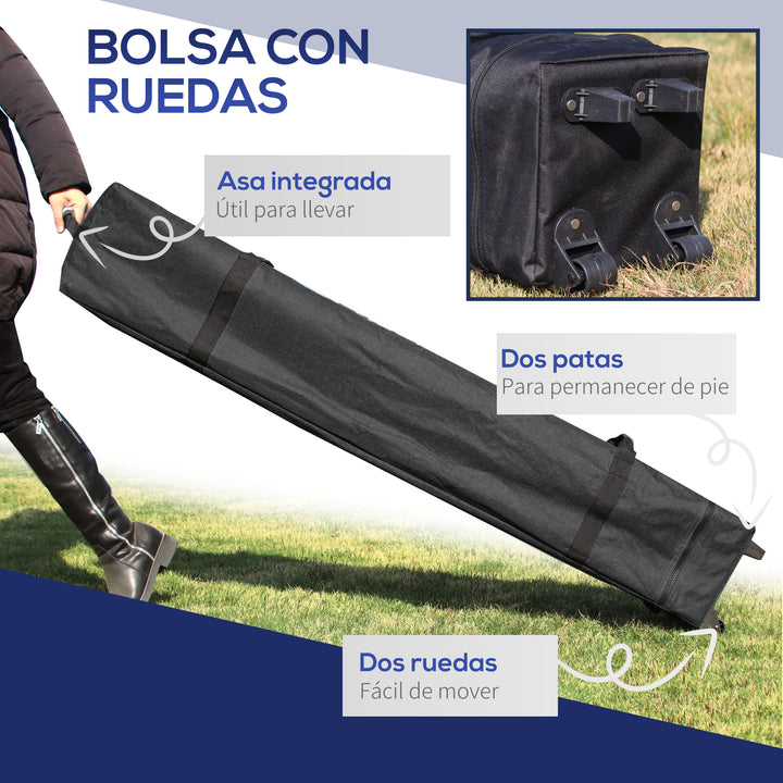 Tenda Dobrável 2,5x2,5x2,68cm Tenda de Jardim com Proteção UV 50+ Altura Ajustável com 4 Bolsas de Areia e Bolsa de Transporte para Acampamento Festas Pátio Azul