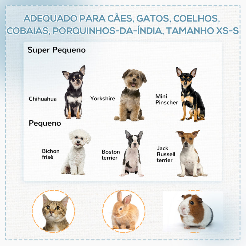 Parque para Cães de 8 Painéis Parque para Animais de Estimação com Bolsa de Transporte Parque Animais Portátil para Gatos Coelhos Ø126x58cm Azul