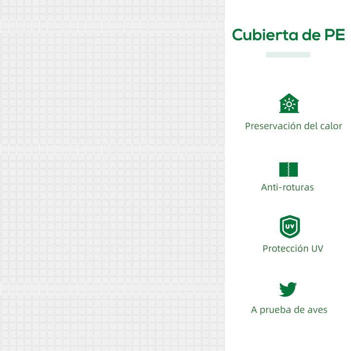 Estufa 119x60x60cm Estufa de Jardim com 2 Janelas Enroláveis para Cultivo de Plantas Verduras Flores Branco Translúcido