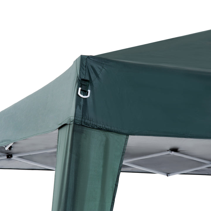 Tenda Dobrável 297x297x250 cm Tenda para Jardim Campismo Festas Eventos Aço e Oxford Verde