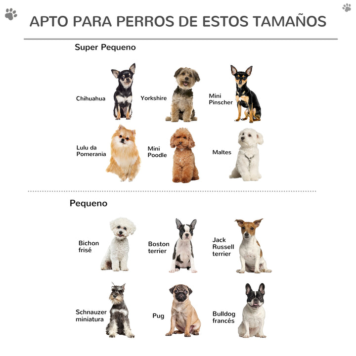 Escada para Animais de Estimação de 2 Degraus 2 em 1 Cama para Cães Gatos Estofada em PU Removível e Lavável com Zíper 45x39x20cm Cinza