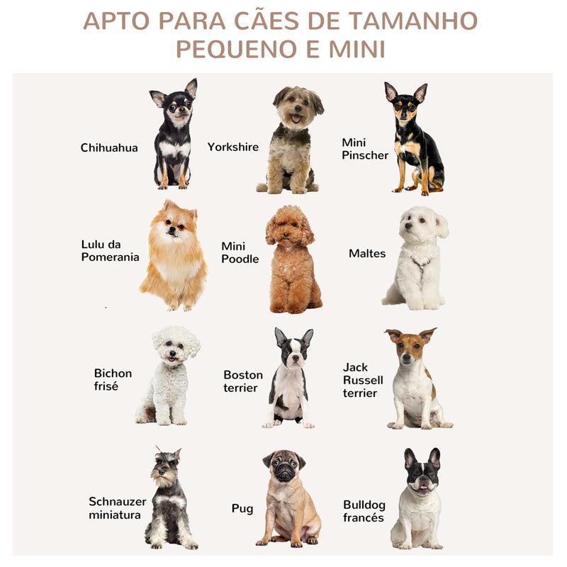 Gaiola para Cães Pequenos de Madeira 76x54,5x56cm Gaiola com Superfície de Mesa de Armazenamento com 2 Portas e Grade de Aço Branco