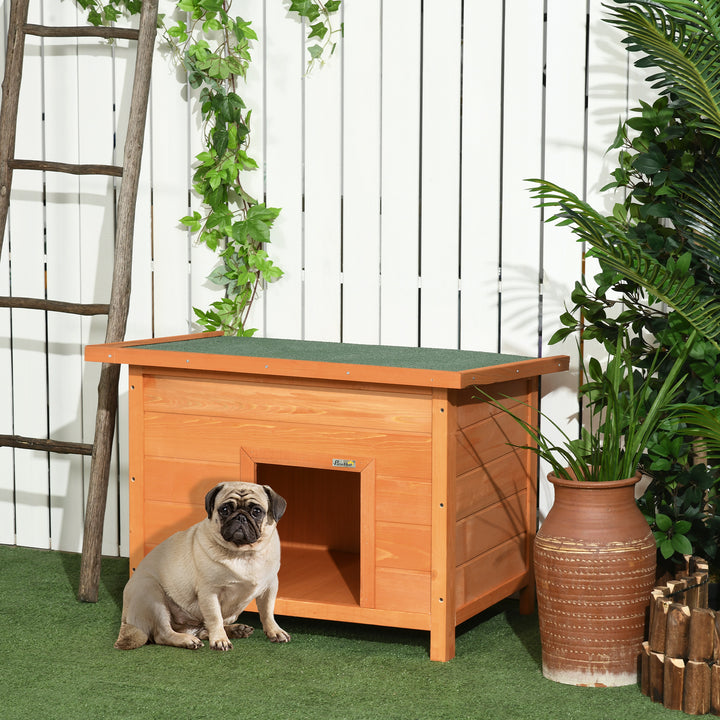Casota para Cão Madeira Amarelo 85x58x58 cm