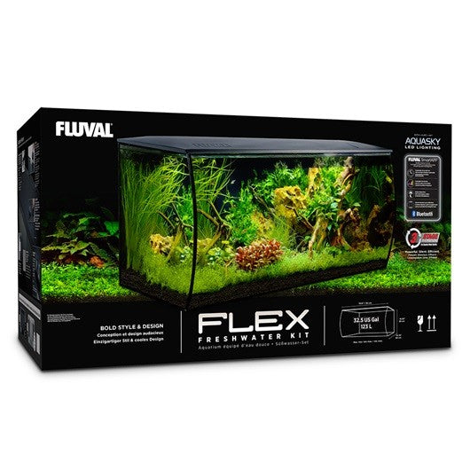 Fluval Flex Kit Acuario, Negro, 123L