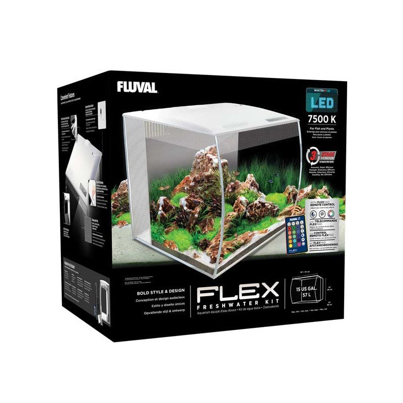 KIT DE AQUÁRIO FLUVAL FLEX , Blanco, 57L