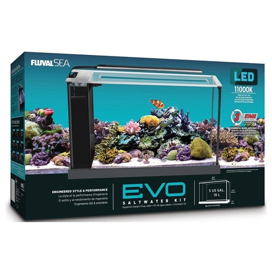 Fluval Evo Acuario Marino, Negro, 19L