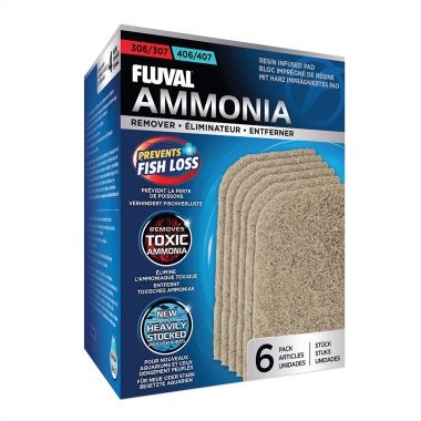 Fluval Almohadilla Elimina Amoniaco 307/407, 6uds