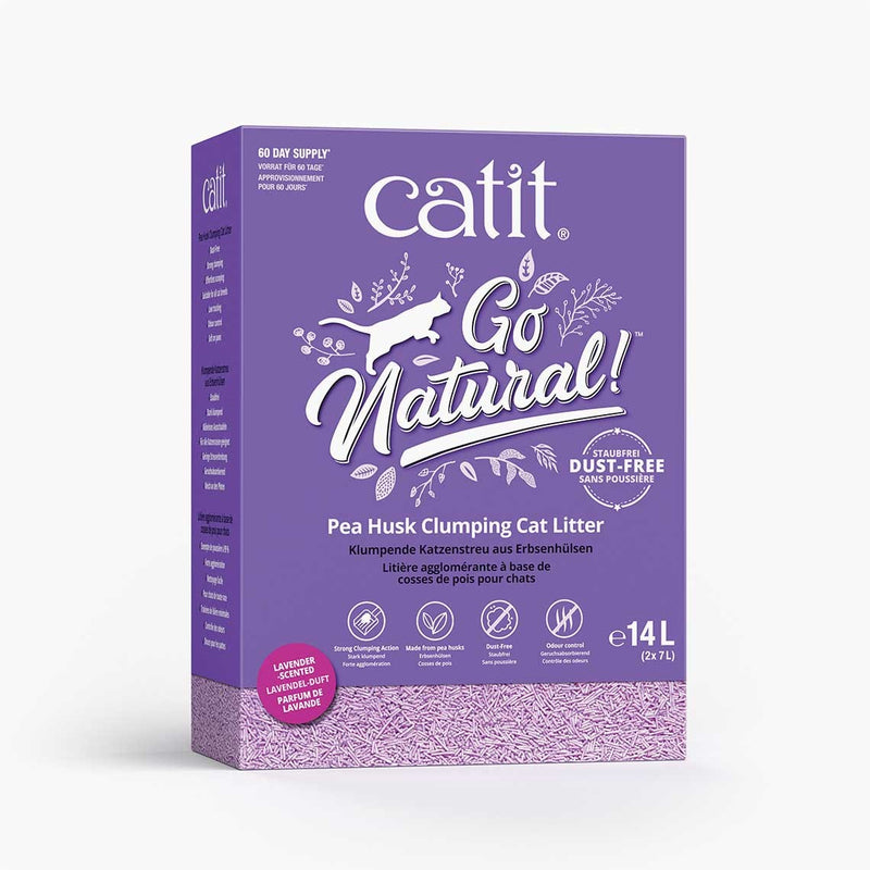 Catit Go Natural! Arena Guisantes, Lavanda 14L