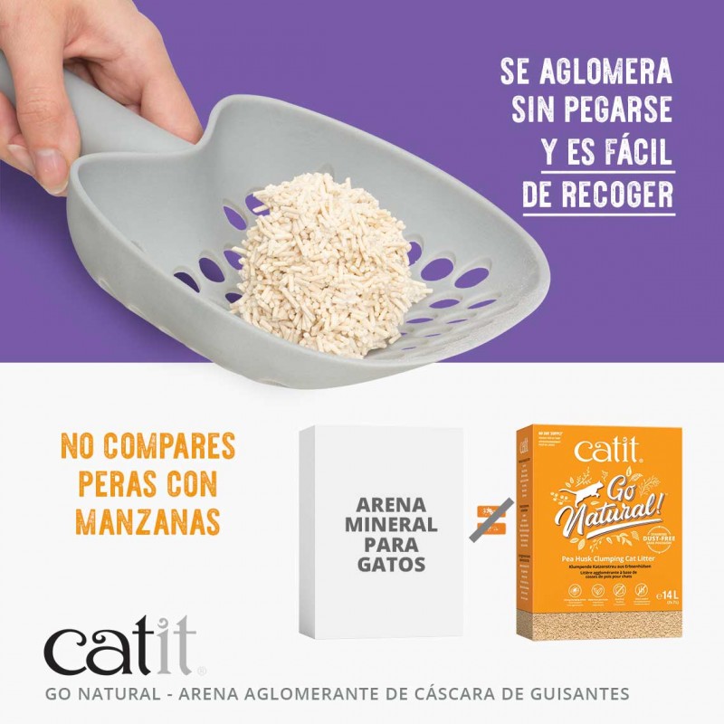 Catit Go Natural! Arena Guisantes, Lavanda 14L