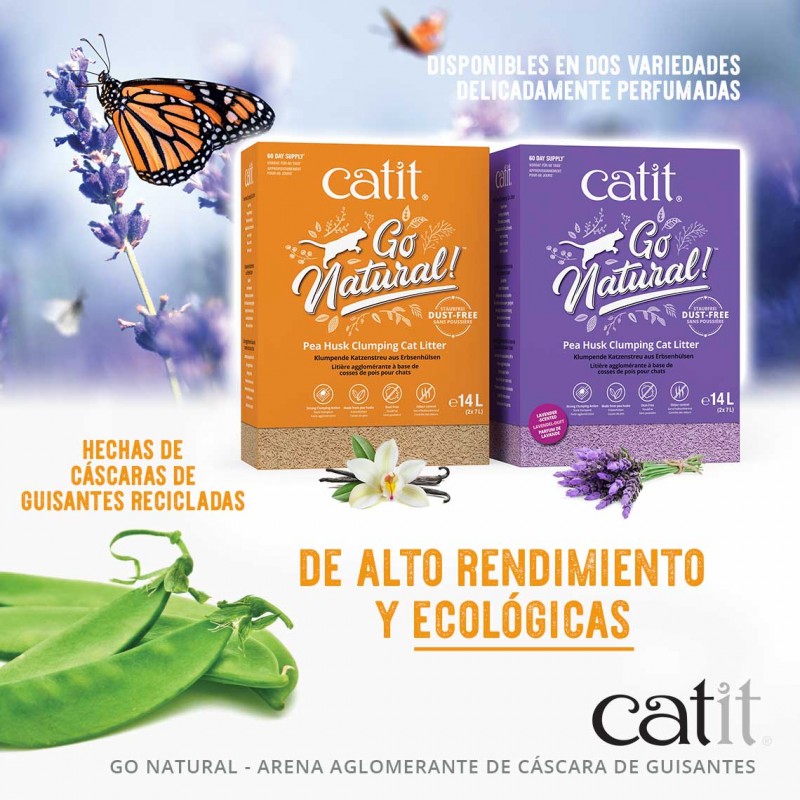 Catit Go Natural! Arena Guisantes, Vainilla 14L