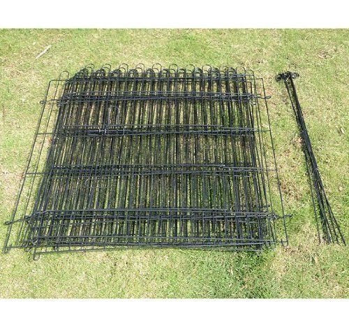 Parque para Cães dobravel entrenamento para animais de estimação Aço Preto ø71 x76 cm