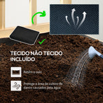 Floreira de Madeira com Treliça Floreira com Treliça Tecido não Tecido e 2 Orifícios de Drenagem para Cultivos de Verduras Plantas Flores 60x43x147 cm Madeira