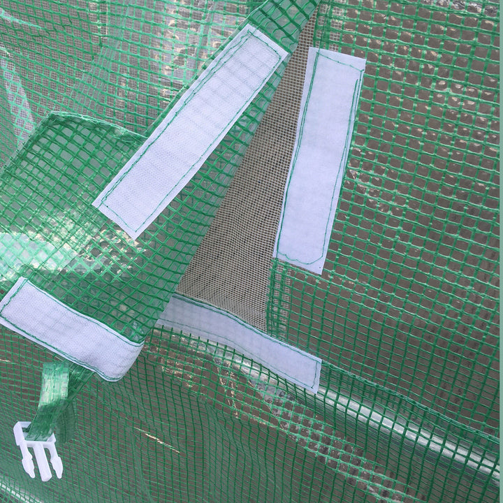 Estufa de Jardim e Quintal com 6 janelas para Cultivar Plantas e Verduras Coberta de PE 140g/? Material de Aço - 6x3x2m