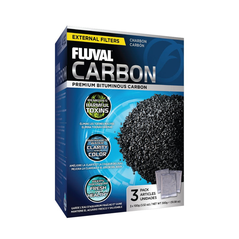 Fluval Carbón Activado Premium, 300g, 3x100