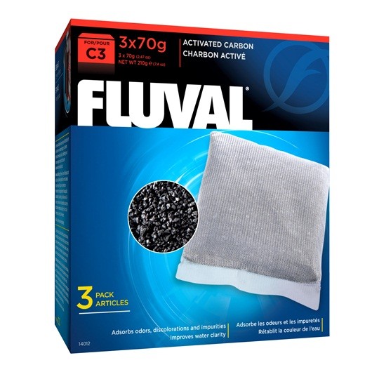 Fluval Carbón Activado C3, 3uds