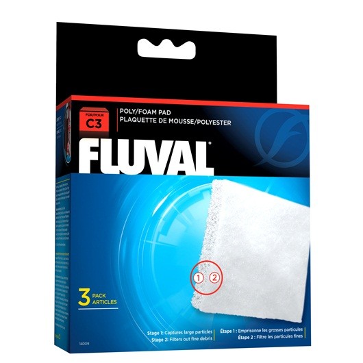 Fluval Foamex/Poliéster C3, 3uds