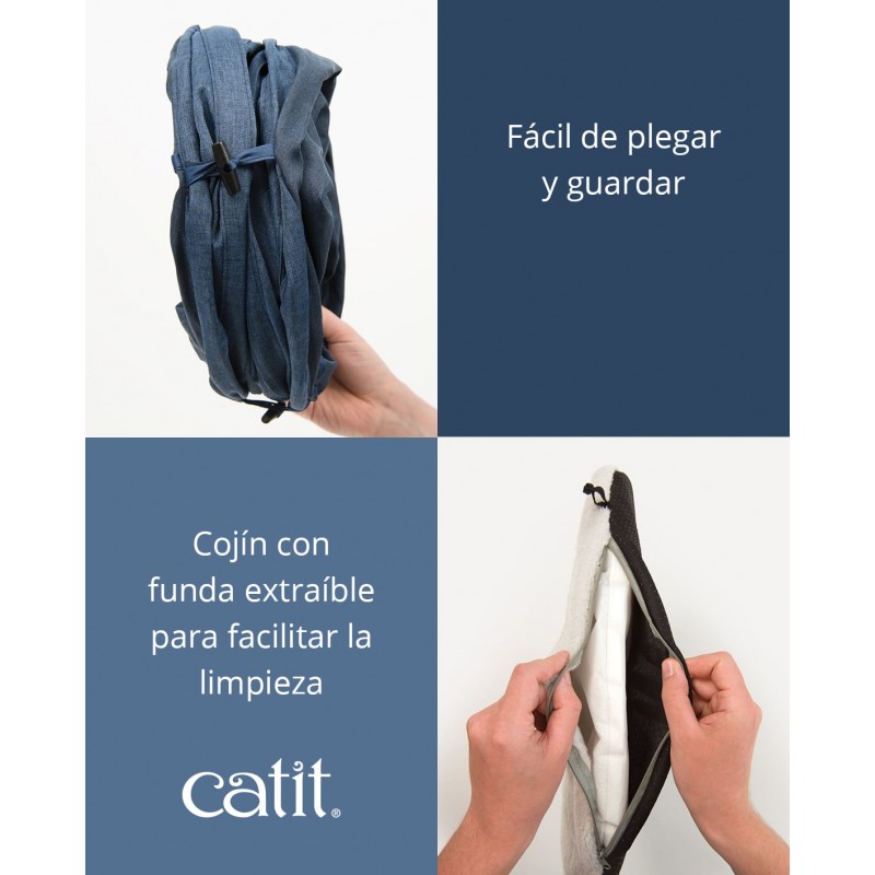 Catit Vesper Túnel con Cama Azul 68x97x28cm