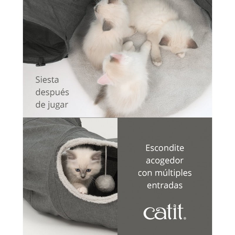 Catit Vesper Túnel con Cama Gris 68x97x28cm