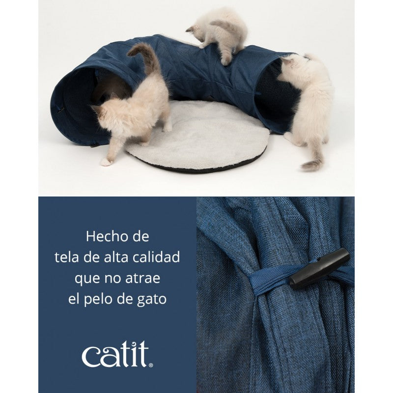 Catit Vesper Túnel con Cama Azul 68x97x28cm