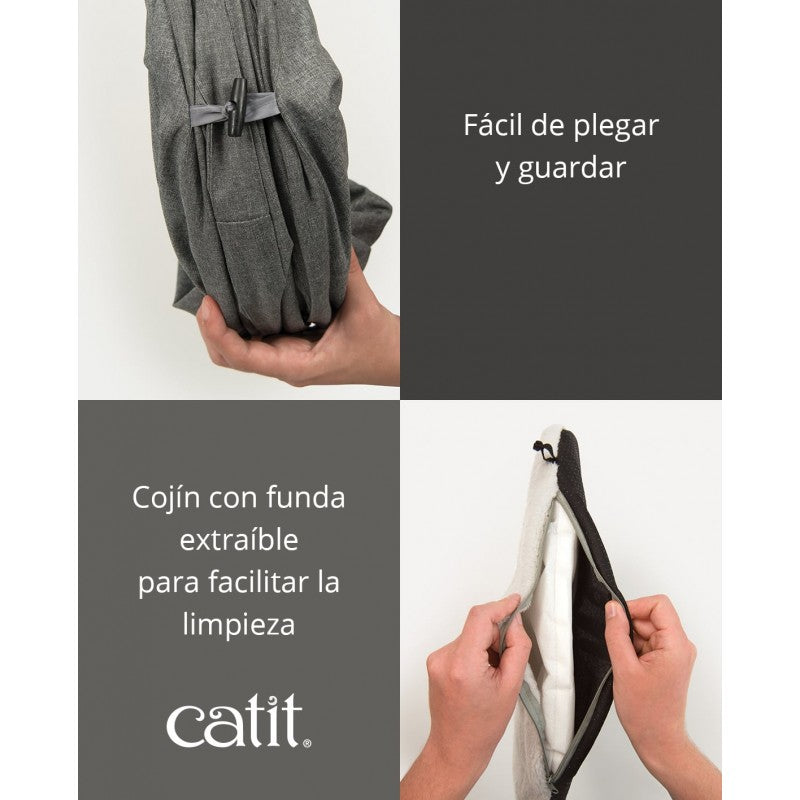 Catit Vesper Túnel con Cama Gris 68x97x28cm