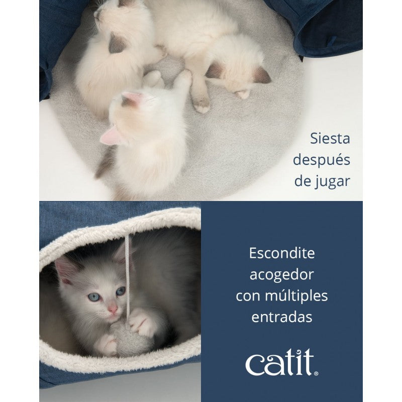 Catit Vesper Túnel con Cama Azul 68x97x28cm