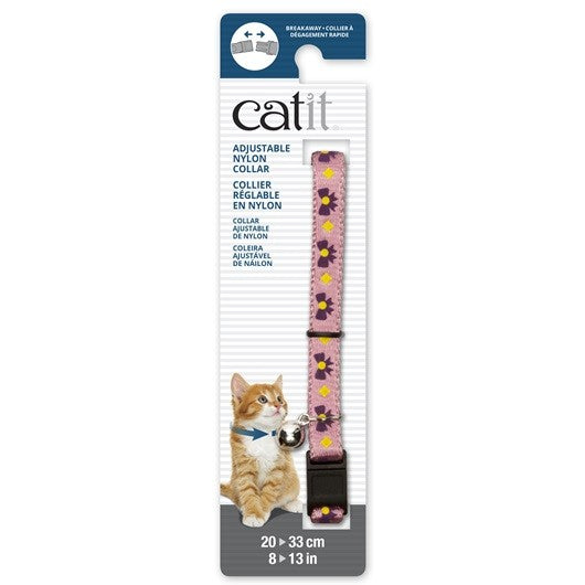 Catit Collar Breakaway, Rosa con Lazos Morados